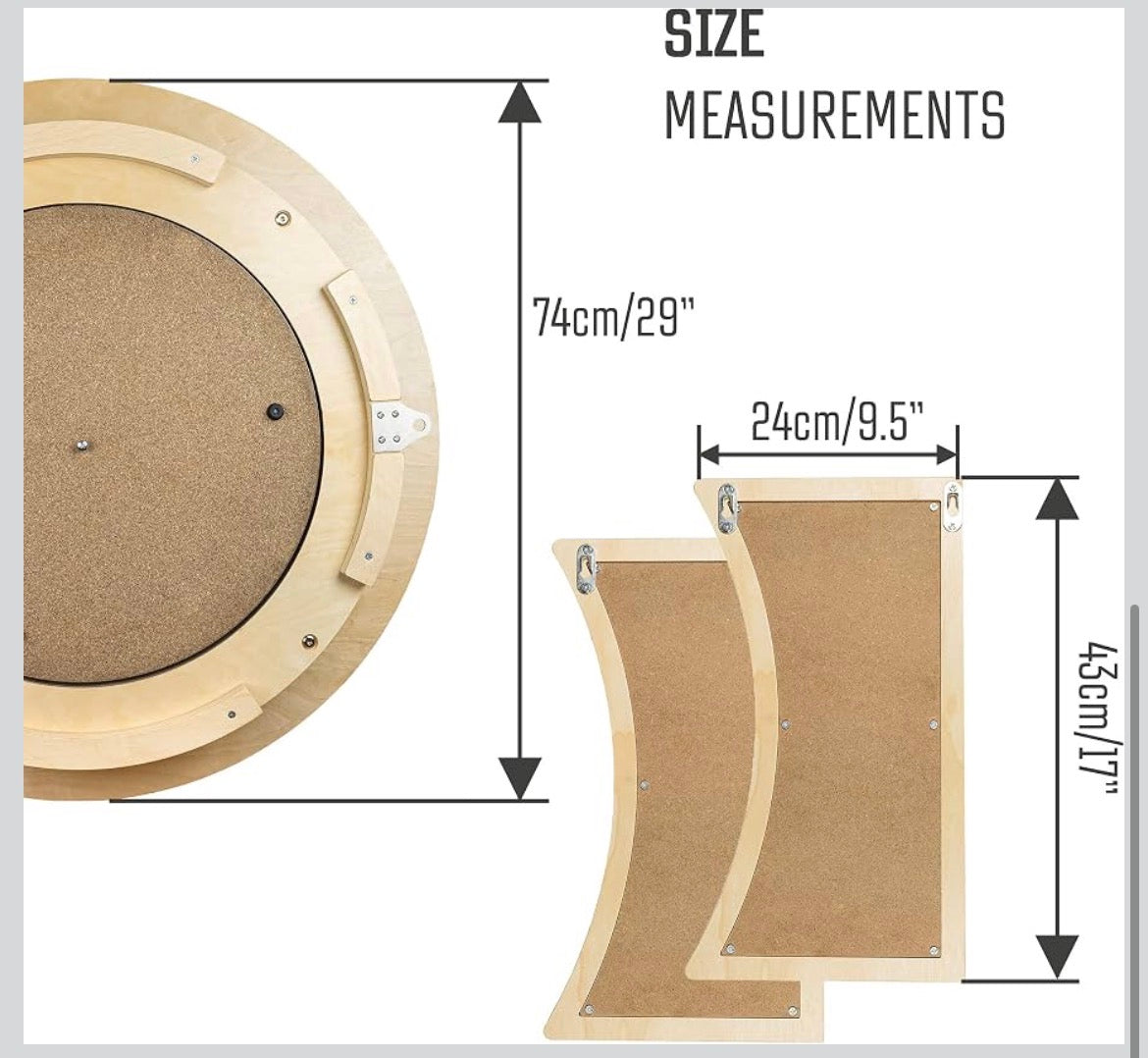 Dart Board Cabinet Set with LED Light
