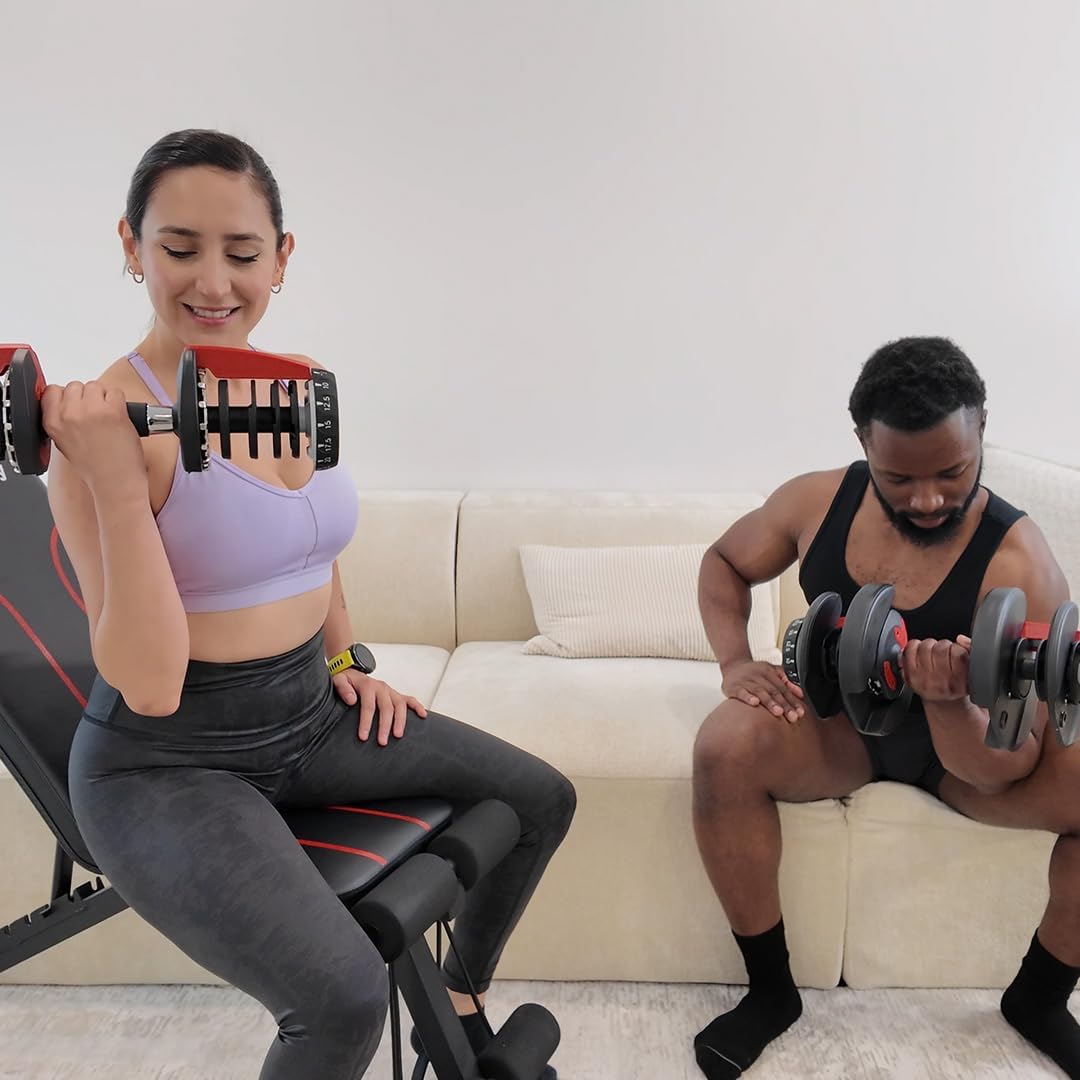 MotionGrey 5-52.5LB Adjustable Dumbbell Set