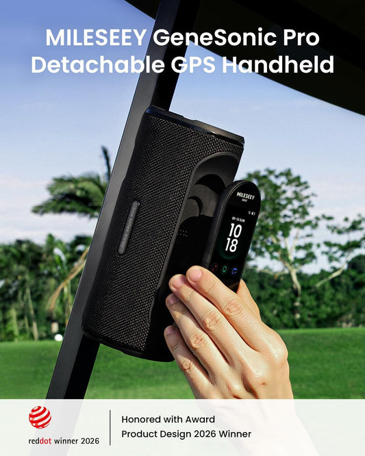 MILESEEY GeneSonic Pro Golf GPS Speaker with 43K+ Courses