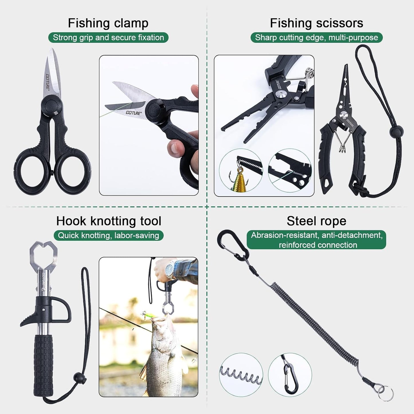 Goture Black Fishing Backpack