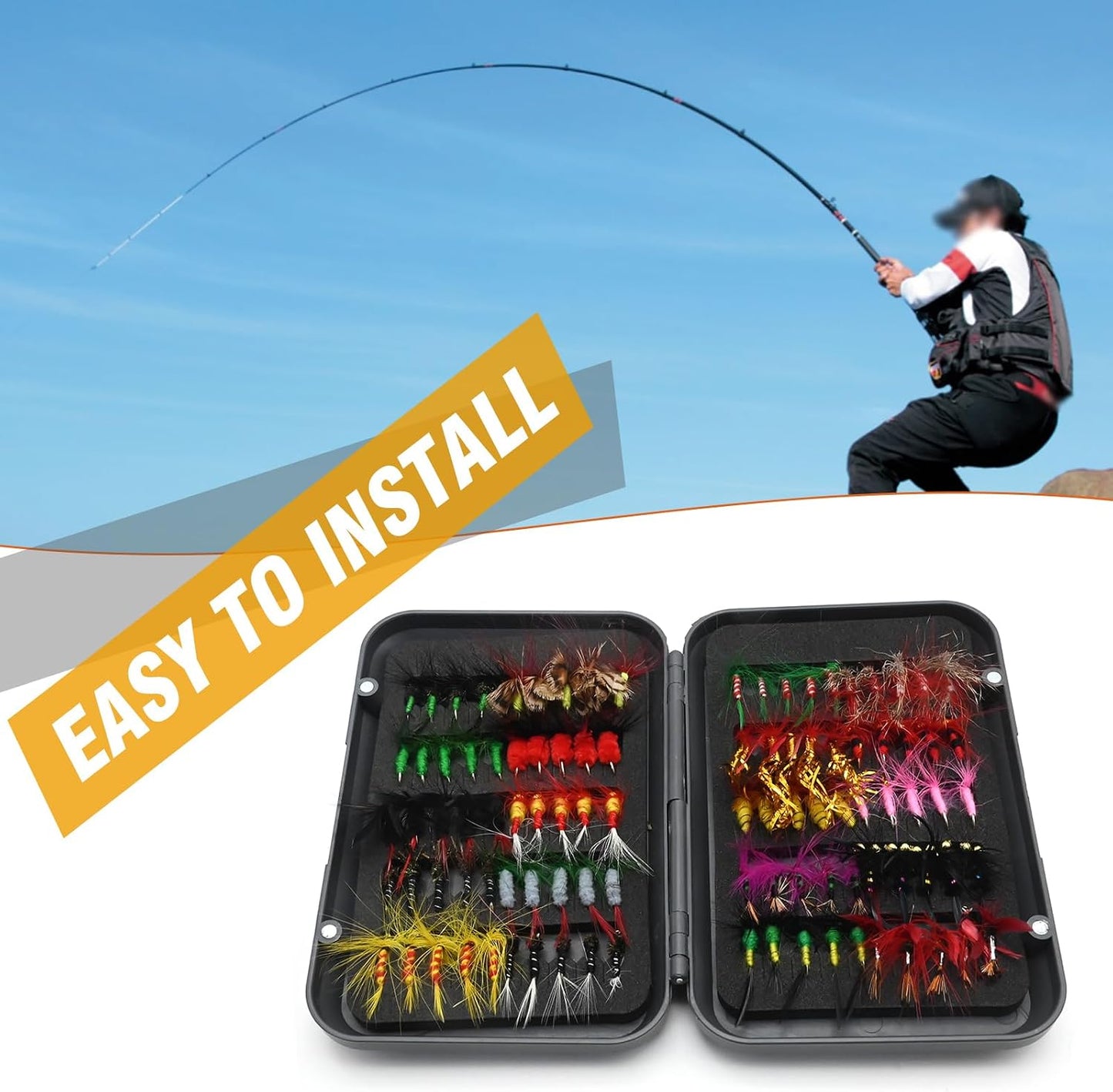 100PCS 20 Colors Fly Fishing Flies Kit