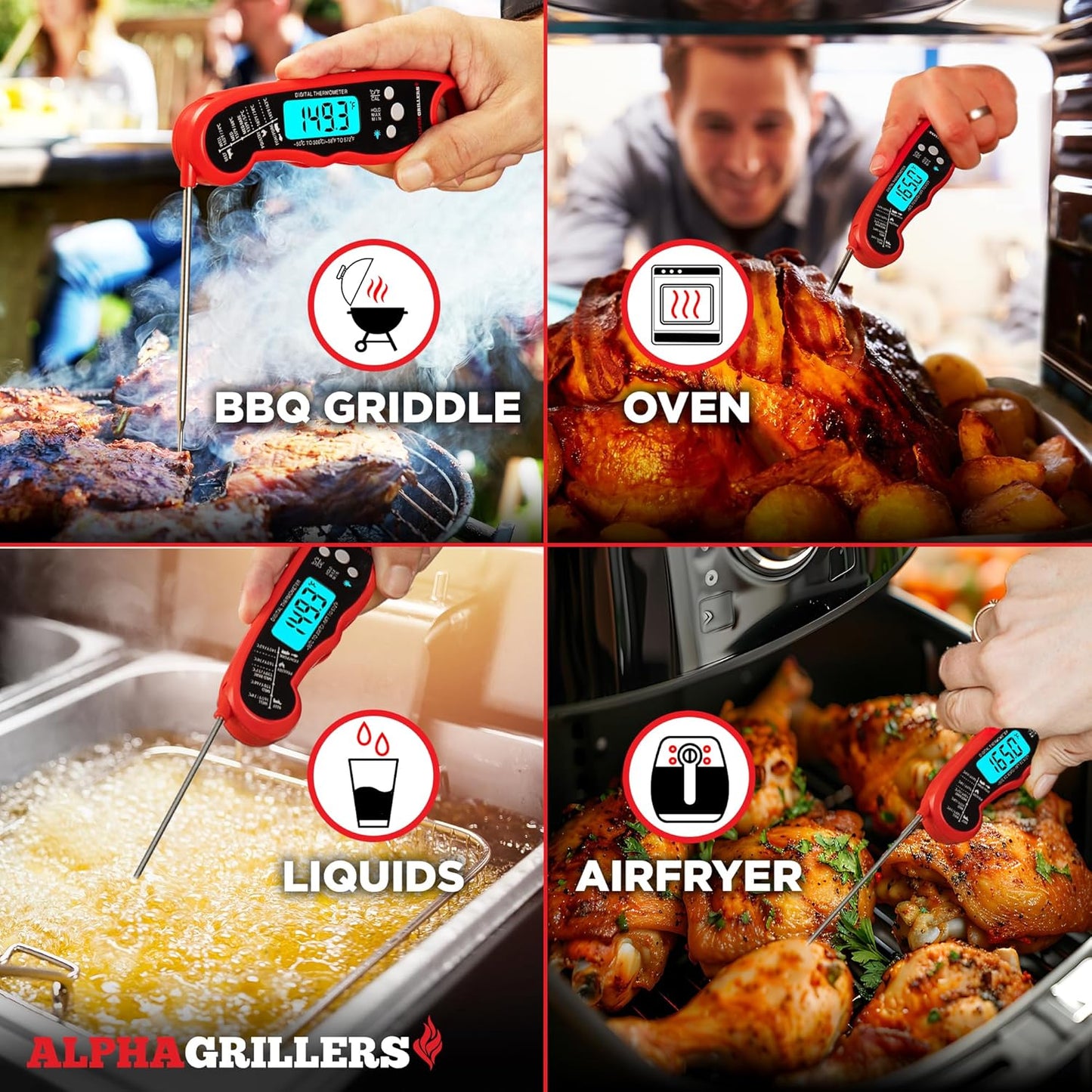 Alpha Grillers Meat Thermometer Digital