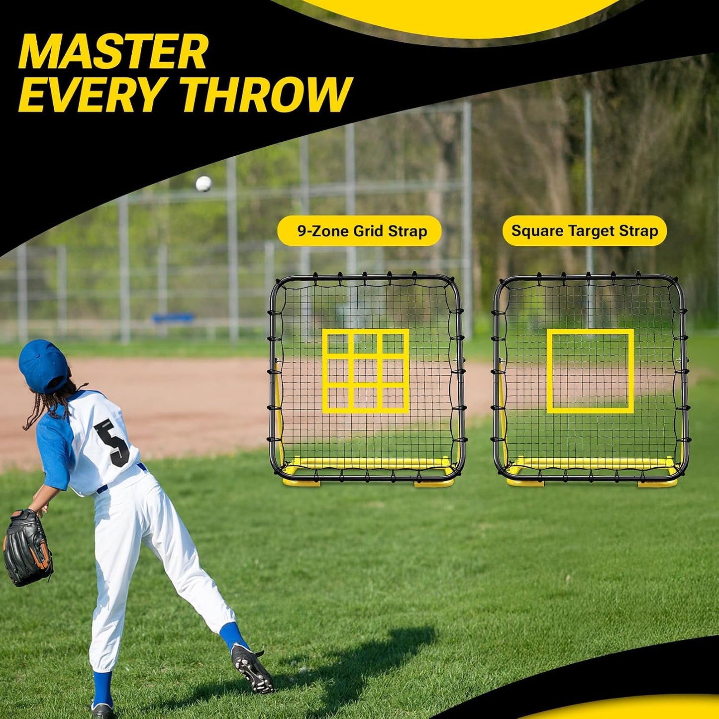 Dimples Excel 4x4.5 FT Heavy-Duty Baseball Rebounder