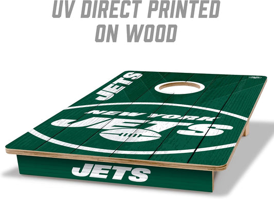 YouTheFan NFL New York Jets 2’ x 3’ Wood Cornhole Game with Logo Bags
