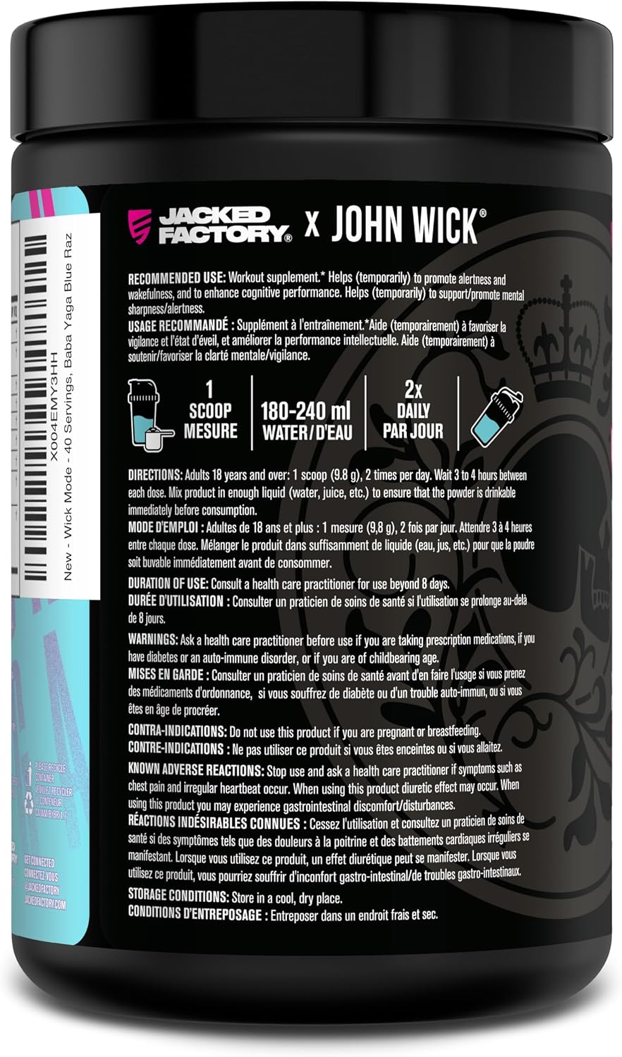 Jacked Factory X John Wick - Wick Mode Pre Workout Powder