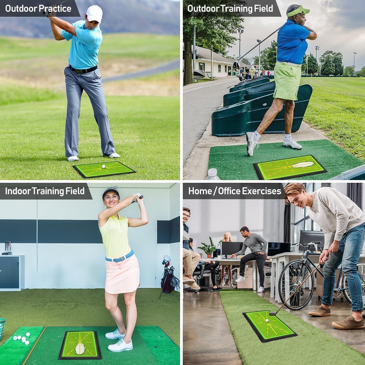 Divot Board Swing Mat 12x17" | Golf Swing Path Training Aid