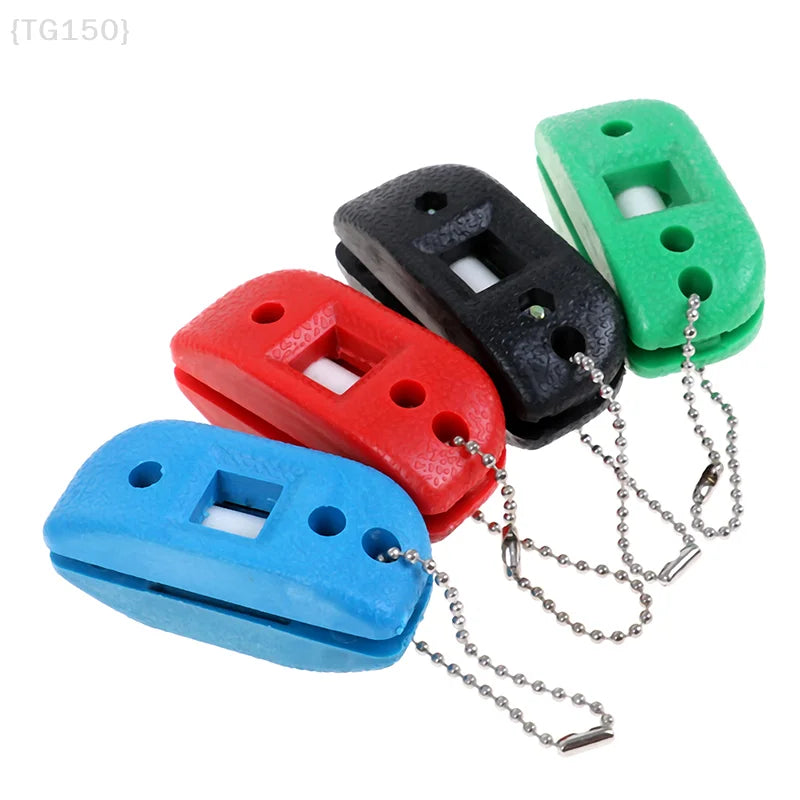 【F2-TG150】Sandstone Ice Skate Sharpener - Double Side Sharpening Tool for Ice Hockey Shoes & Skates, Includes Carrying Bag