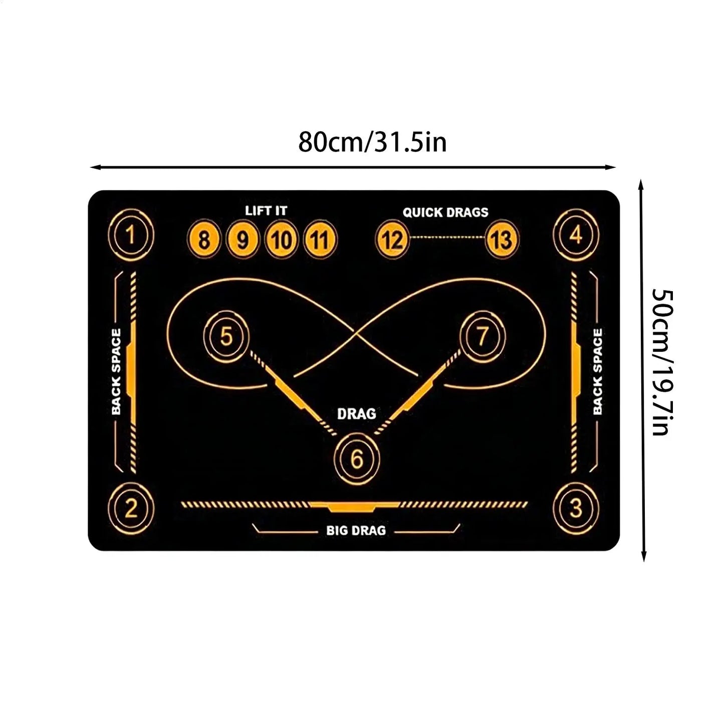 Hockey Training Mat Portable Precision Dribbling Board Stickhandling Pad Training Equipment For All Ages Soccer Lovers Adults