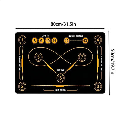 Hockey Training Mat Portable Precision Dribbling Board Stickhandling Pad Training Equipment For All Ages Soccer Lovers Adults