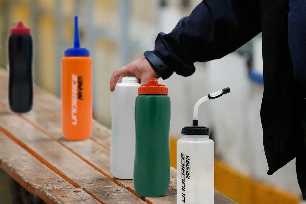 UICE Ice Hockey Water Bottle 5pcs Set Sports Water Bottle BPA Free Long Mouth/Bent Pipe/Short Mouth Hockey Accessories