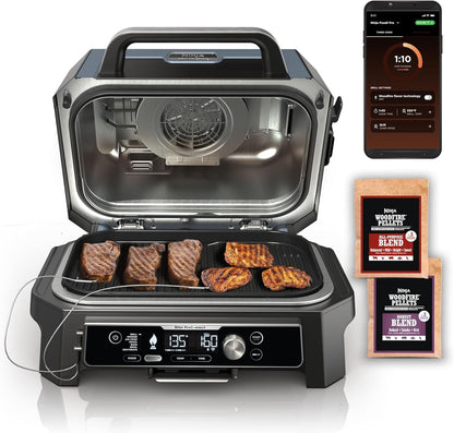XL Smart Grill Smoker 7 In 1 With App Control Black