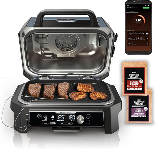 Ninja XL Smart Grill Smoker 7 In 1 With App Control Black
