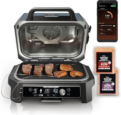 XL Smart Grill Smoker 7 In 1 With App Control Black