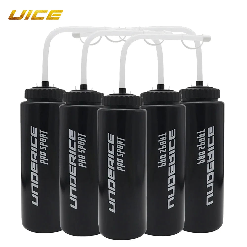 UICE Ice Hockey Water Bottle 5pcs Set Sports Water Bottle BPA Free Long Mouth/Bent Pipe/Short Mouth Hockey Accessories