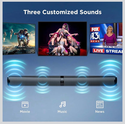 MZEIBO 90W Detachable Sound Bar, Bluetooth 5.3 Home Theater Audio