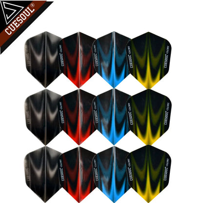 CUESOUL 12pcs 4 Sets Extra Thick Translucent Dart Flights Tails Wings Dardos Feather Leaves For Dartboard Games Accessories