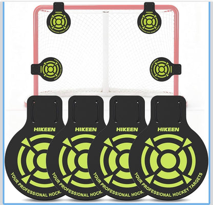 Hikeen 4 Pcs Professional Hockey Targets-Durable 5mm Thick PVC Goal Targets