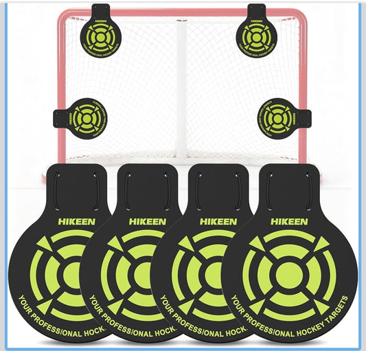 Hikeen 4 Pcs Professional Hockey Targets-Durable 5mm Thick PVC Goal Targets