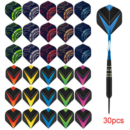 30Pcs/set Professional Darts Accessories Flights High Quality Dart Wing Plastic Waterproof Dart Flights Flechette