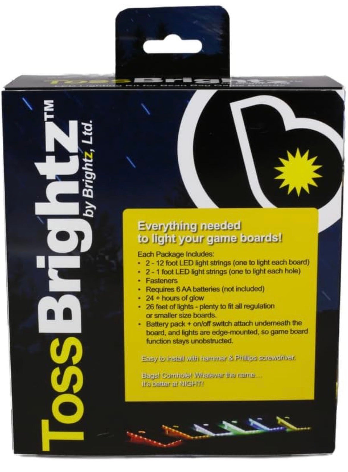 Brightz, Ltd. Toss Brightz Cornhole LED Lighting Kit (Lights Only)