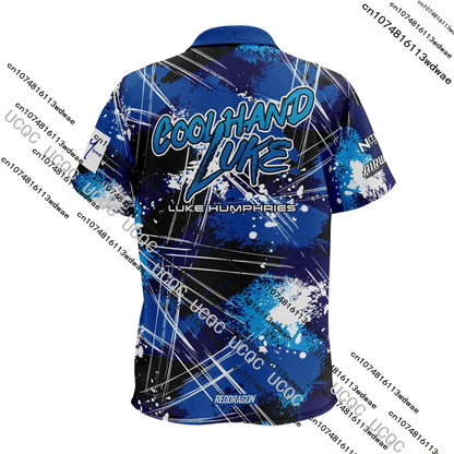 Latest Luke Humphries World Champion Tour Polo Dartshirt Darts Enthusiasts Sports Dry Quickly Men's T-Shirt Children's Clothing