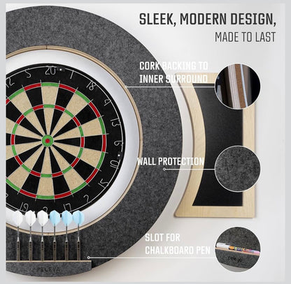 Dart Board Cabinet Set with LED Light