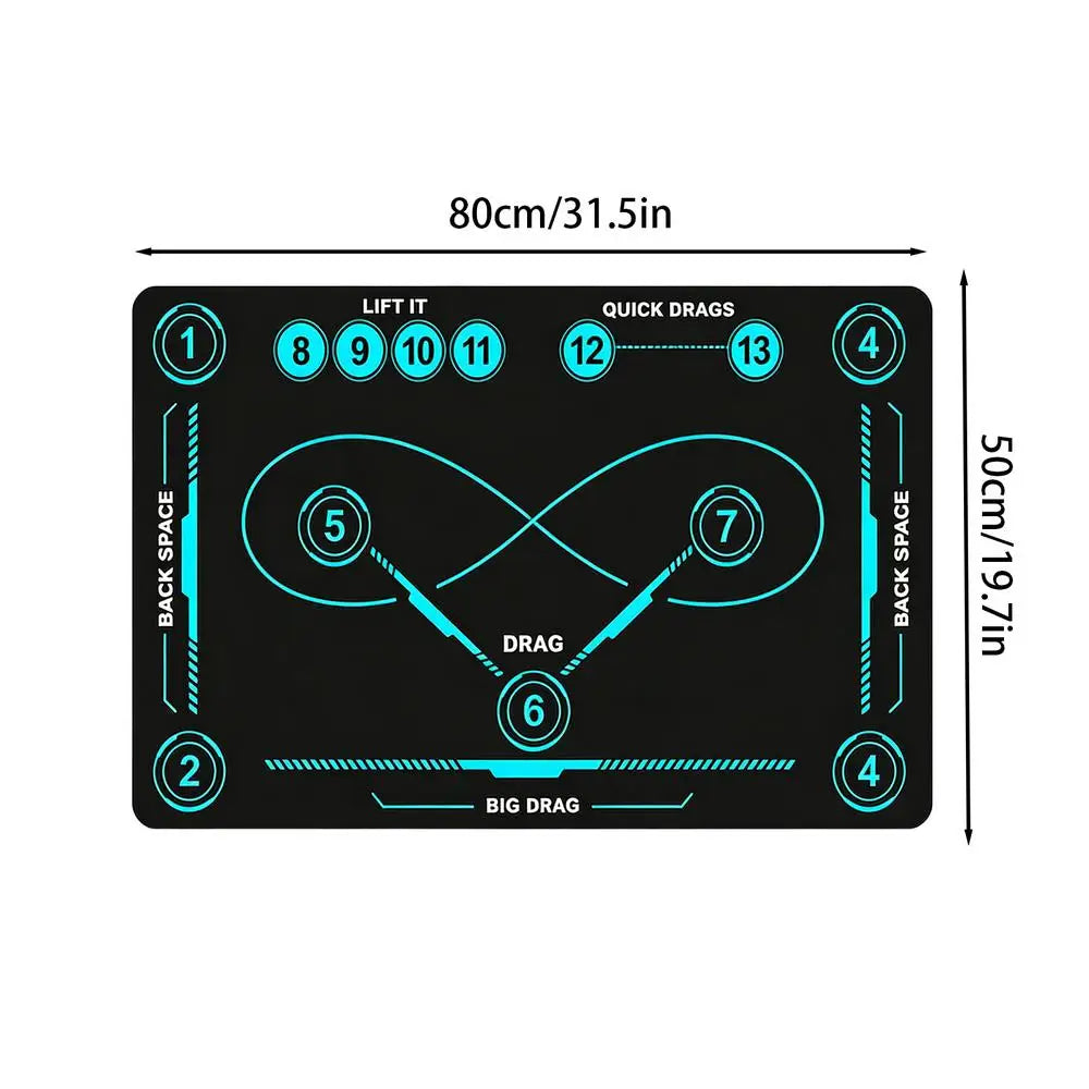 Hockey Training Mat Portable Precision Dribbling Board Stickhandling Pad Training Equipment For All Ages Soccer Lovers Adults