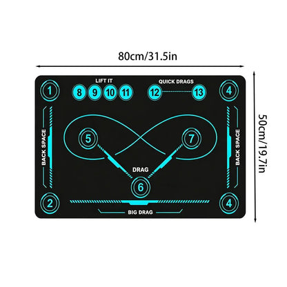 Hockey Training Mat Portable Precision Dribbling Board Stickhandling Pad Training Equipment For All Ages Soccer Lovers Adults