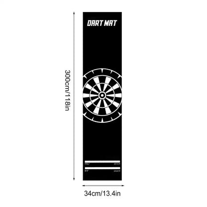 Dart Mat Non Slip Darts Mat Checkouts with Throw Lines Heavy Duty Dart Points and Flooring Protector for Game Room Office Sports