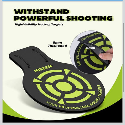Hikeen 4 Pcs Professional Hockey Targets-Durable 5mm Thick PVC Goal Targets