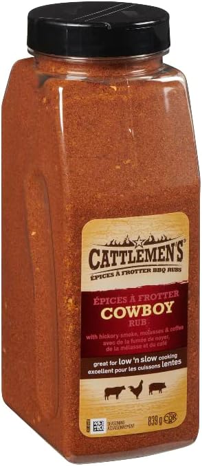 Cattlemen’s Rub, Cowboy, Made with Hickory Smoke, Molasses & Coffee, 839 g