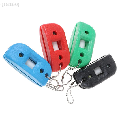 【F2-TG150】Sandstone Ice Skate Sharpener - Double Side Sharpening Tool for Ice Hockey Shoes & Skates, Includes Carrying Bag