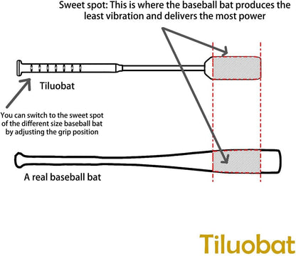 Baseball Swing Trainer Bat – 12 Soft Practice Balls & Carry Bag