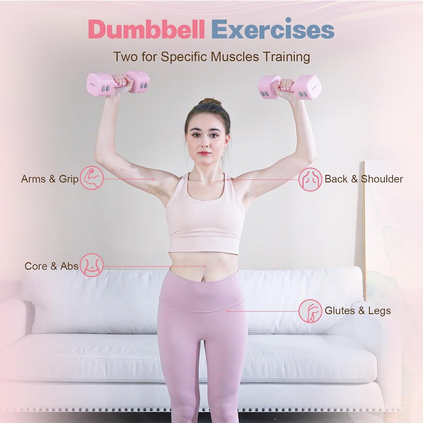 Kisnbld Adjustable Dumbbell Set