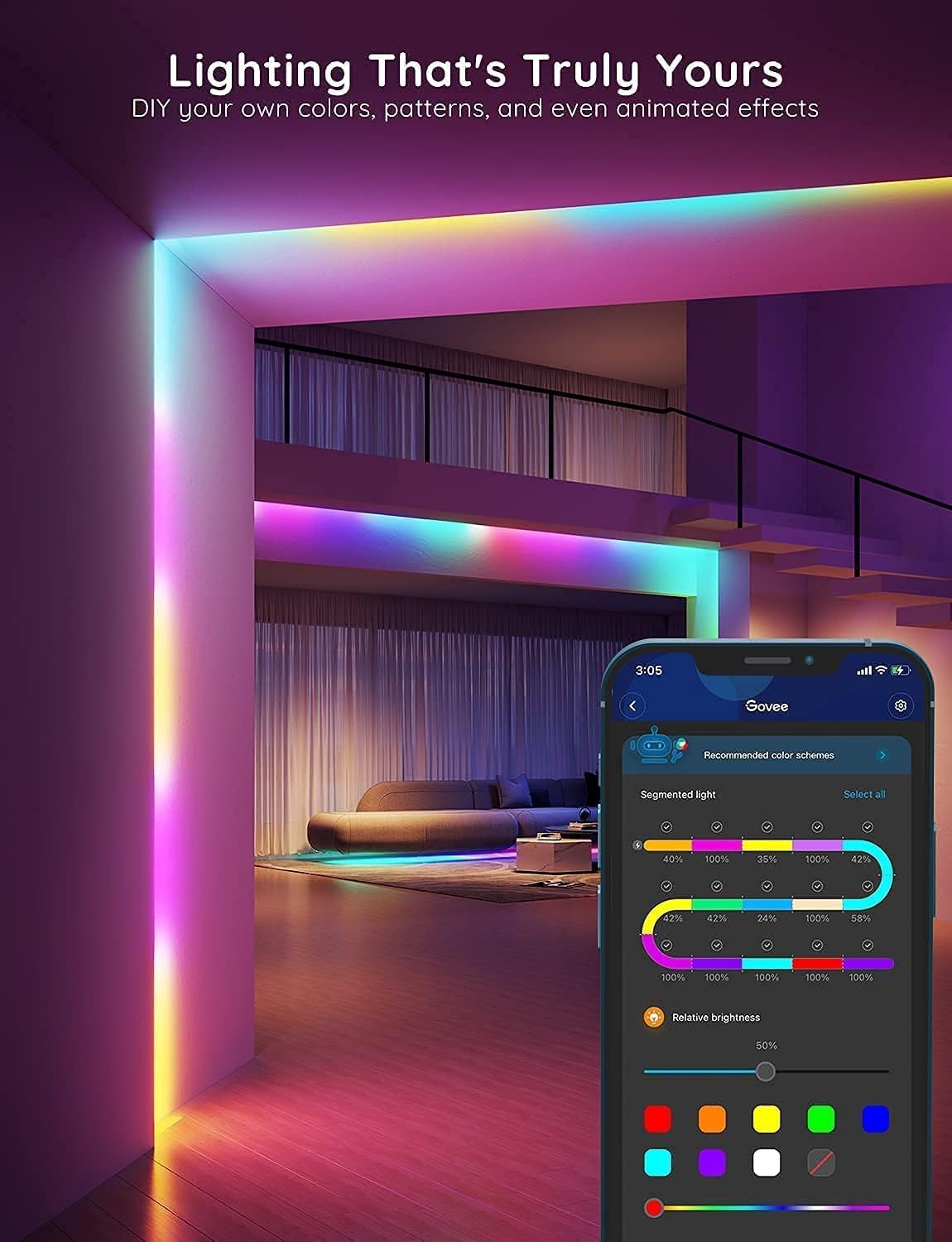 Govee 16.4ft RGBIC LED Strip Lights