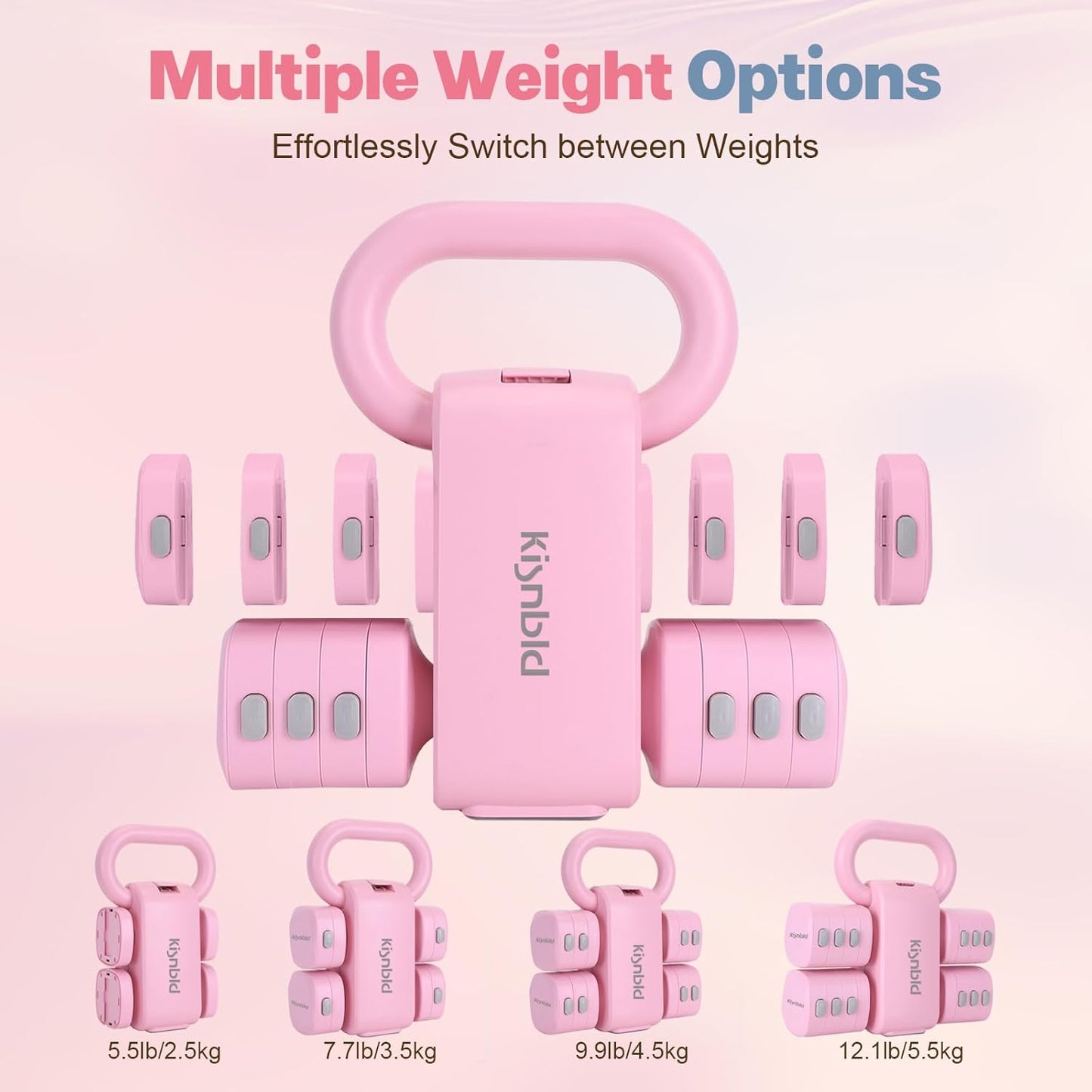Kisnbld Adjustable Dumbbell Set