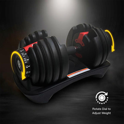 MotionGrey 5-52.5LB Adjustable Dumbbell Set
