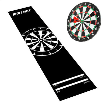 Dart Mat Non Slip Darts Mat Checkouts with Throw Lines Heavy Duty Dart Points and Flooring Protector for Game Room Office Sports