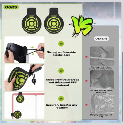Hikeen 4 Pcs Professional Hockey Targets-Durable 5mm Thick PVC Goal Targets