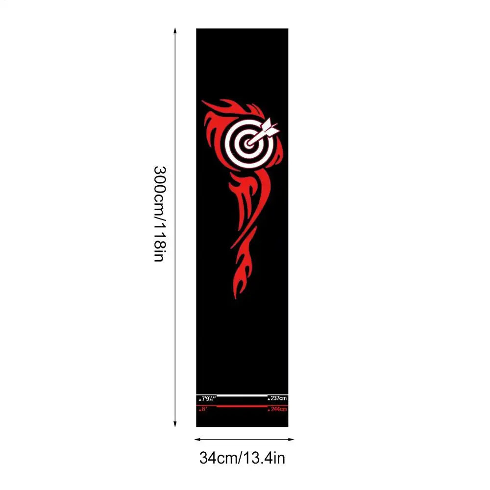 Dart Mat Non Slip Darts Mat Checkouts with Throw Lines Heavy Duty Dart Points and Flooring Protector for Game Room Office Sports