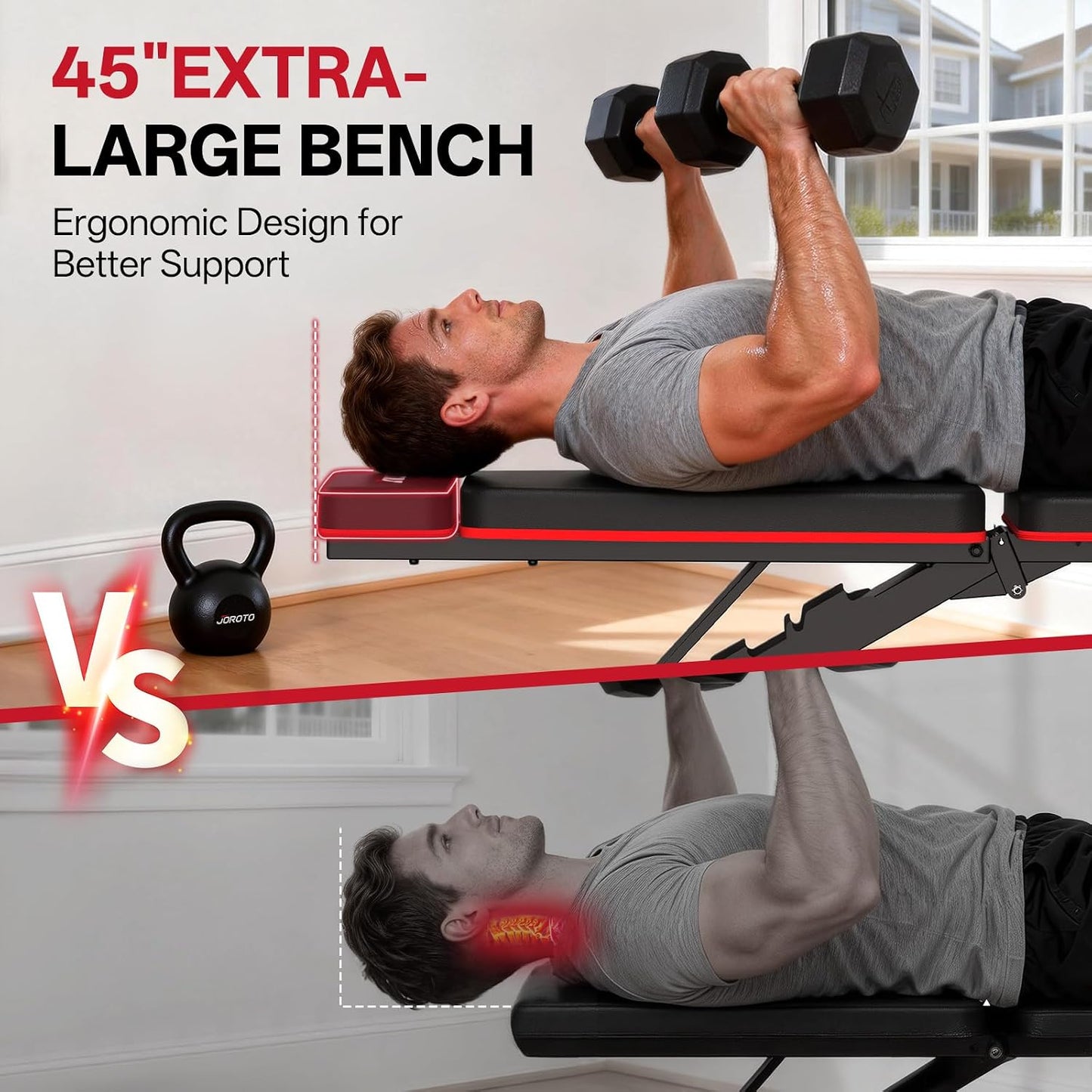 JOROTO Adjustable Weight Bench