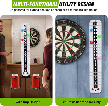 Metal Cornhole Scoreboard with Drink Holders Corn Hole Score Keeper