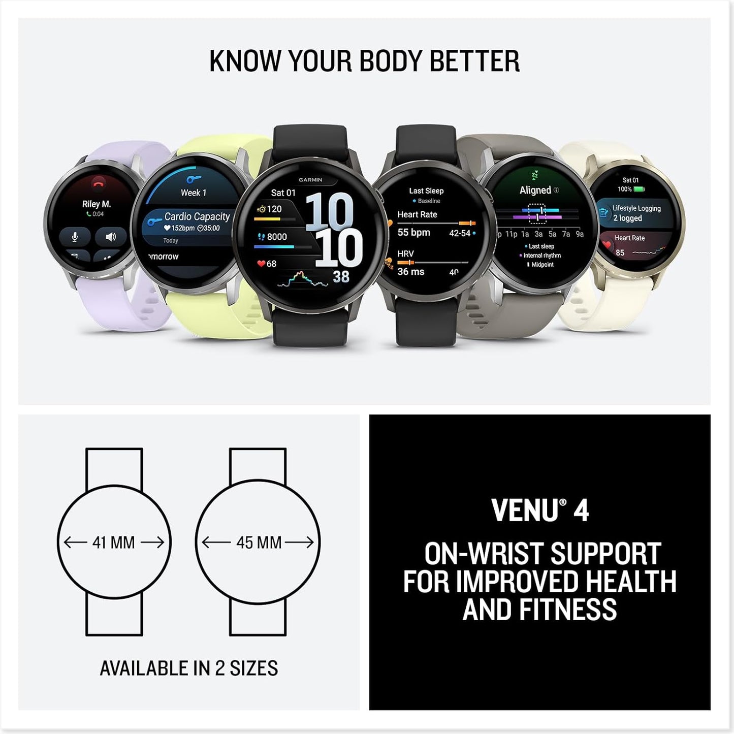 Garmin Venu® 4, 41mm, Advanced Health and Fitness GPS Smartwatch