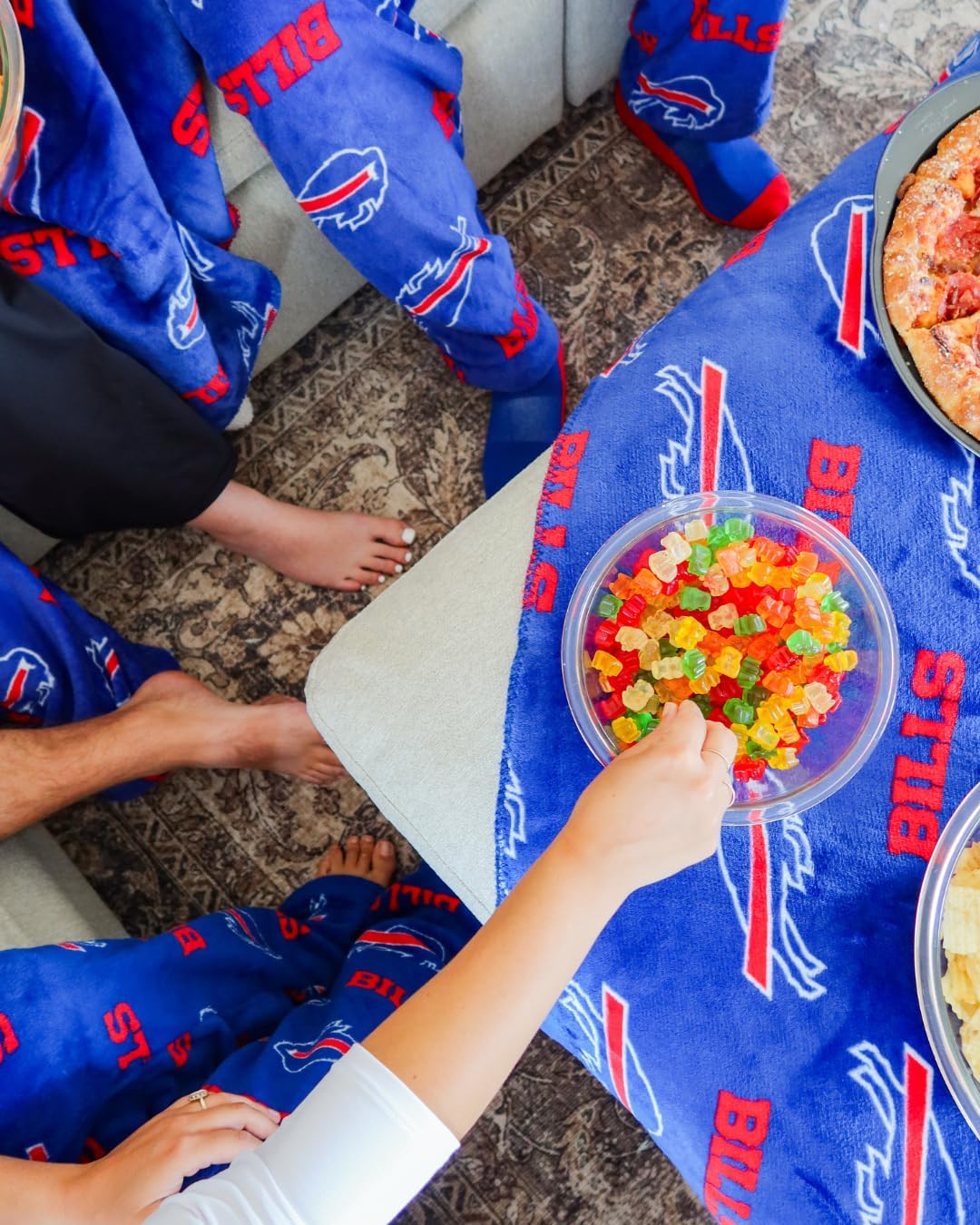 NFL Coral Fleece Travel Throw Blanket – Official Team Logo