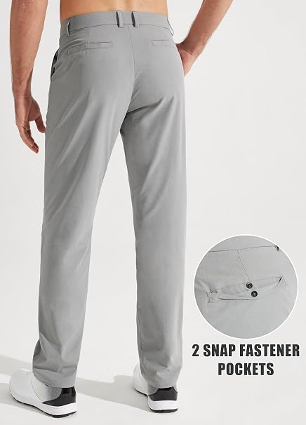 Libin Mens Golf Pants 30"/32"/34" Quick Dry Lightweight Stretch Dress Pants