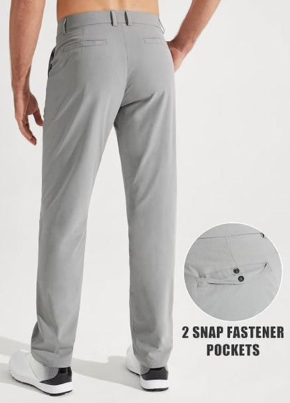 Libin Mens Golf Pants 30"/32"/34" Quick Dry Lightweight Stretch Dress Pants