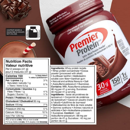 Premier Protein Powder, Chocolate Milkshake, High Protein Powder, 30g of Protein