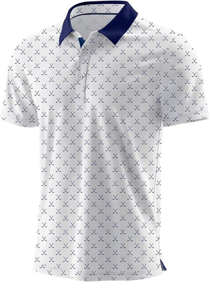 Askdeer Men's Golf Shirts Short Sleeve Polo Shirts Performance Moisture Wicking Quick-Dry T-Shirts