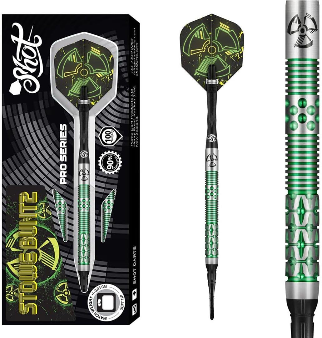 Shot Pro Series – Stowe Buntz 2.0 Steel Tip Dart Set-90% Tungsten