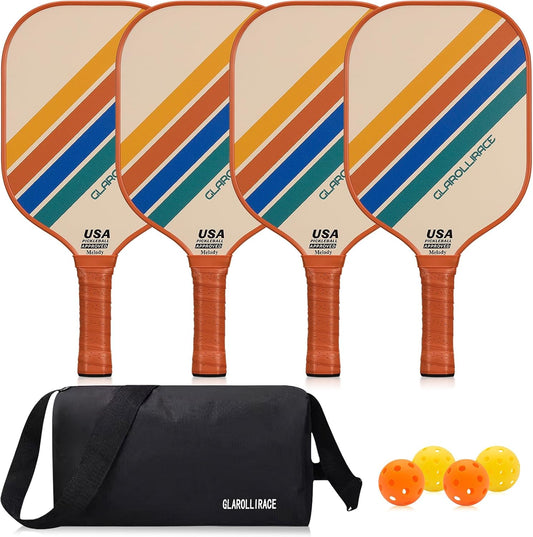 Pickleball Paddles Set of 2 | 4 Pickleball Rackets,USAPA Approved